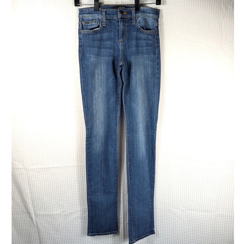 Joe's Jeans 25 Womens Straight Leg Denim Blue Stretch Mid Rise Jeans Lilly Wash
